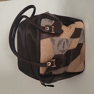 Mauri women's handbag multicolor leather reptile made in Italy NWOT